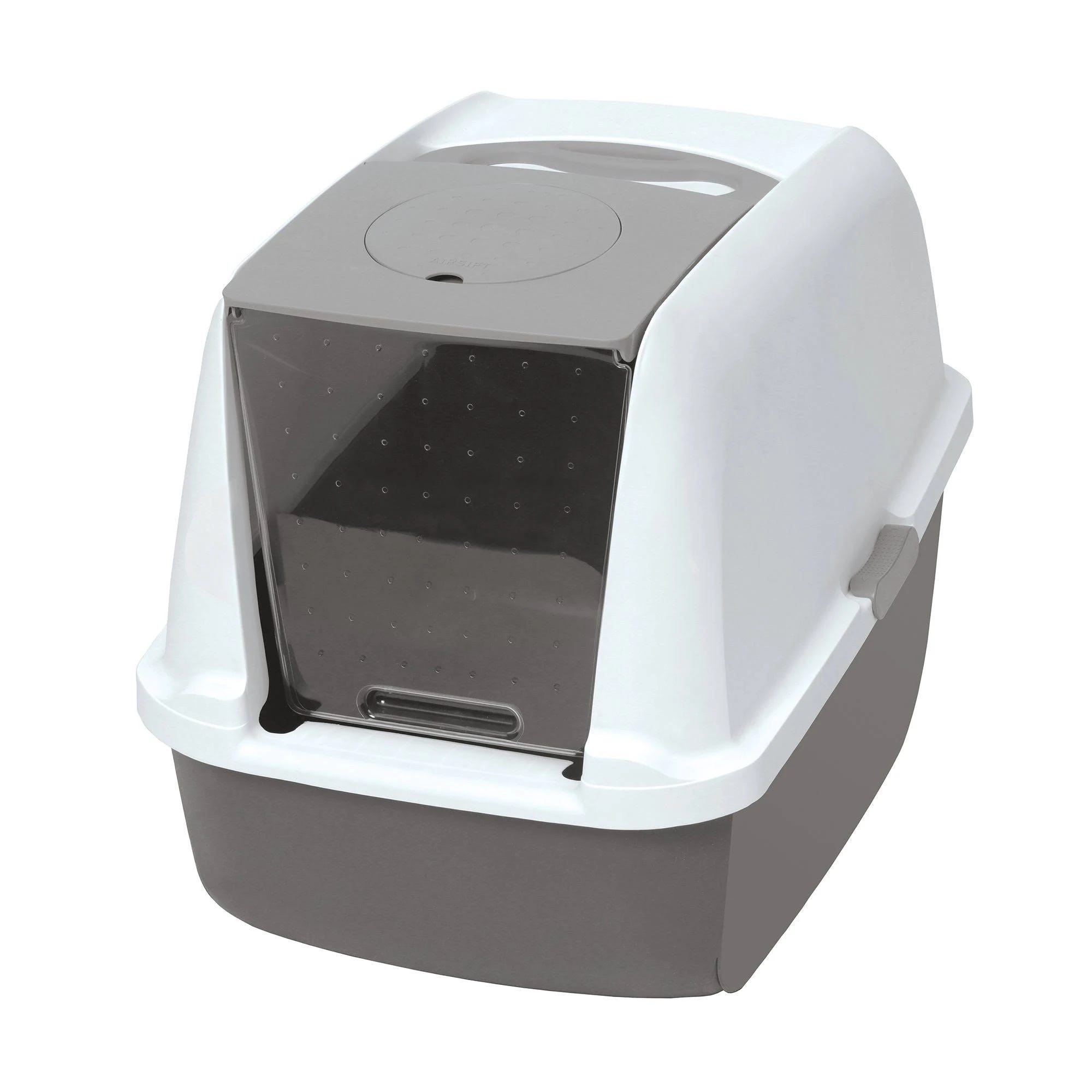 Stylish Hooded Cat Litter Box for Odor-Free Home | Image