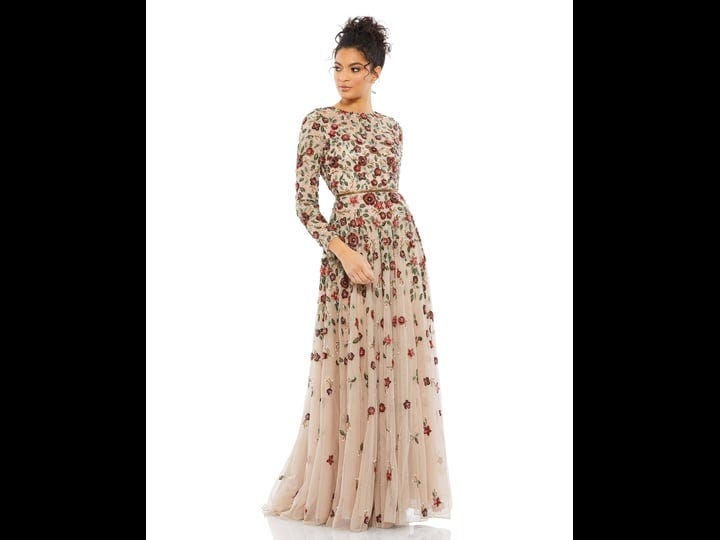 mac-duggal-floral-beaded-crew-neck-long-sleeve-pleated-chiffon-gown-womens-14-antique-rose-1