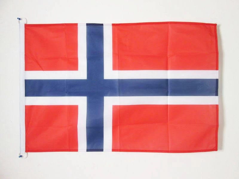 Norwegian Flag with Double Seams and Reinforced Edges | Image