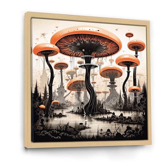 enigmatic-magical-mushrooms-retro-illustration-abstract-landscape-canvas-wall-art-wrought-studio-for-1