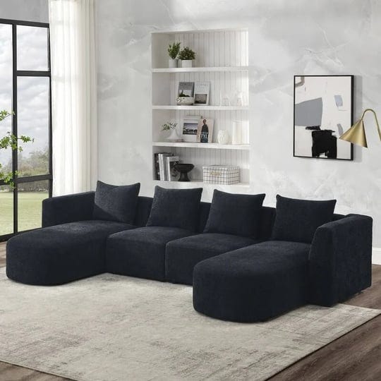 u-shape-modular-upholstered-sectional-sofa-loop-yarn-fabric-two-round-chaises-diy-combination-with-i-1