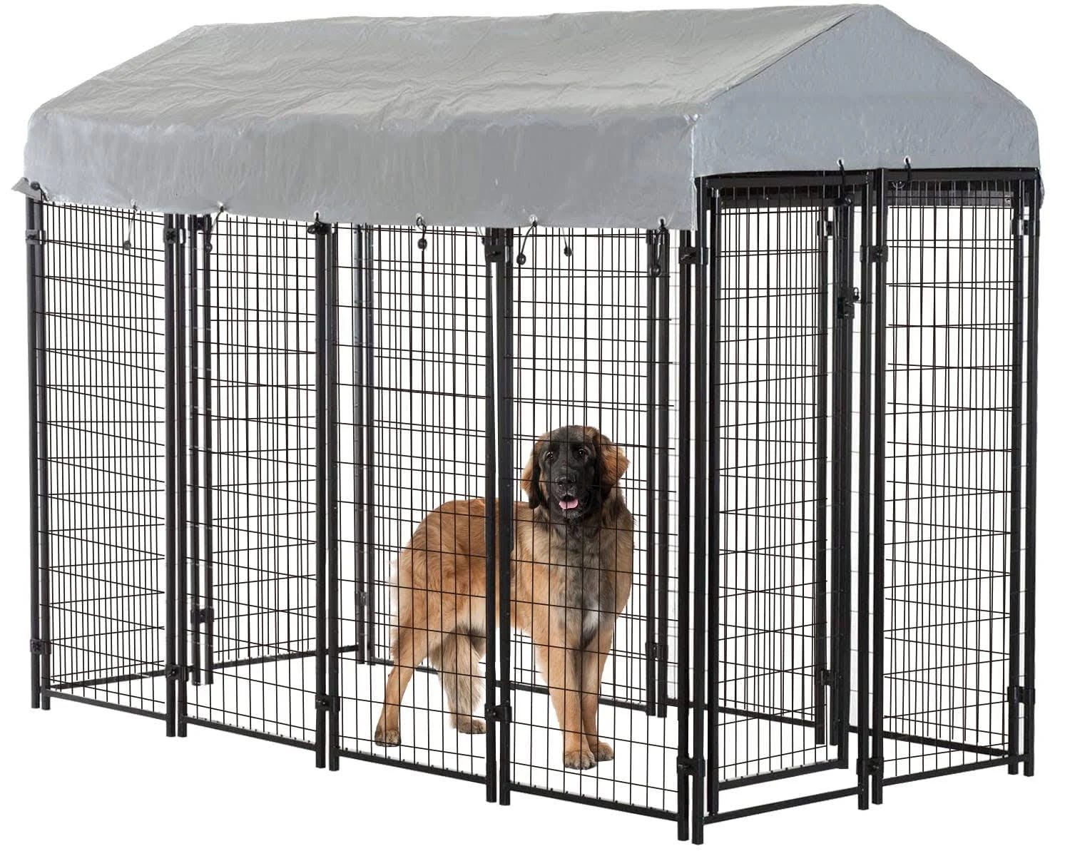 Water-Resistant Dog Cage with Included Cover - BestPet Heavy Duty Kennel | Image