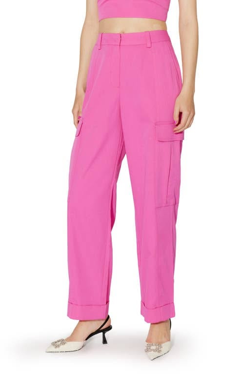 Stylish Pink Cargo Pants with Zip Fly Closure | Image