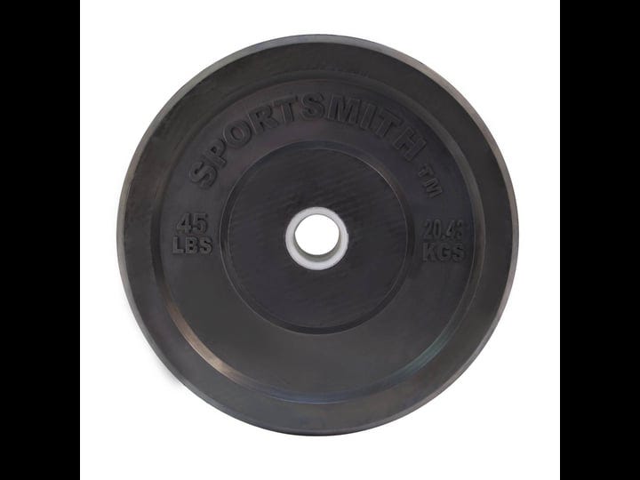 premium-olympic-rubber-bumper-plate-sportsmith-45lb-black-1