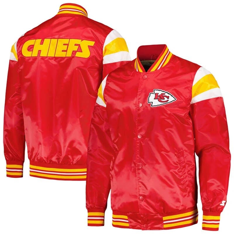 Starter Red Kansas City Chiefs Satin Jacket | Image