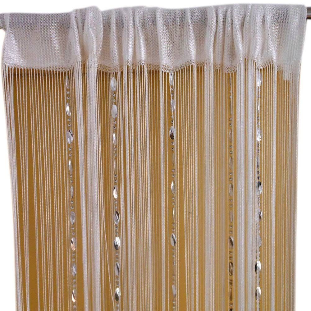 Stylish Beaded Polyester Room Divider Curtain | Image