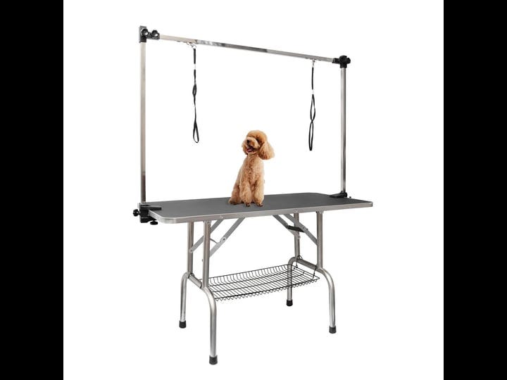 roomtec-36-dog-grooming-tablefoldable-home-pet-bathing-station-with-adjustable-height-arm-noose-mesh-1