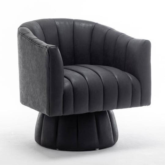 seynar-mid-century-swivel-pu-leather-tufted-round-accent-barrel-chair-black-1