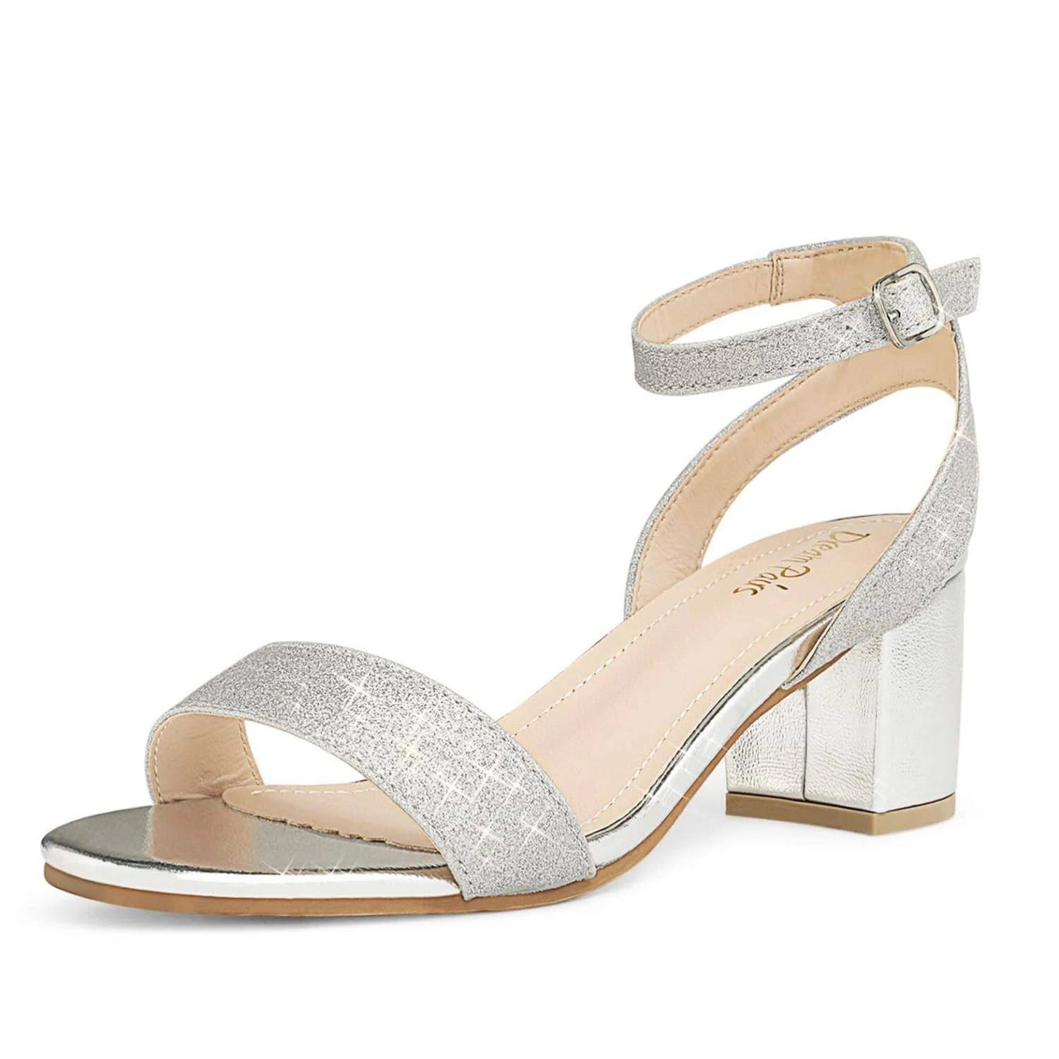 Shimmering Sparkly High Heels with Adjustable Strap | Image