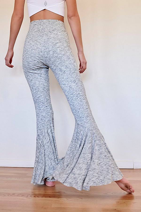Flared White Leggings with Elastic Waistband from Free People | Image