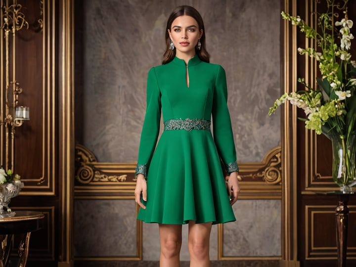 Green-Cocktail-Dress-With-Sleeves-5