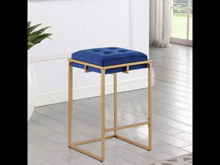 dia-26-inch-set-of-2-counter-stools-blue-velvet-foam-seat-gold-metal-base-1