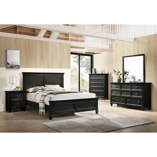 new-classic-furniture-tamarack-5-piece-wood-queen-bedroom-set-in-black-1