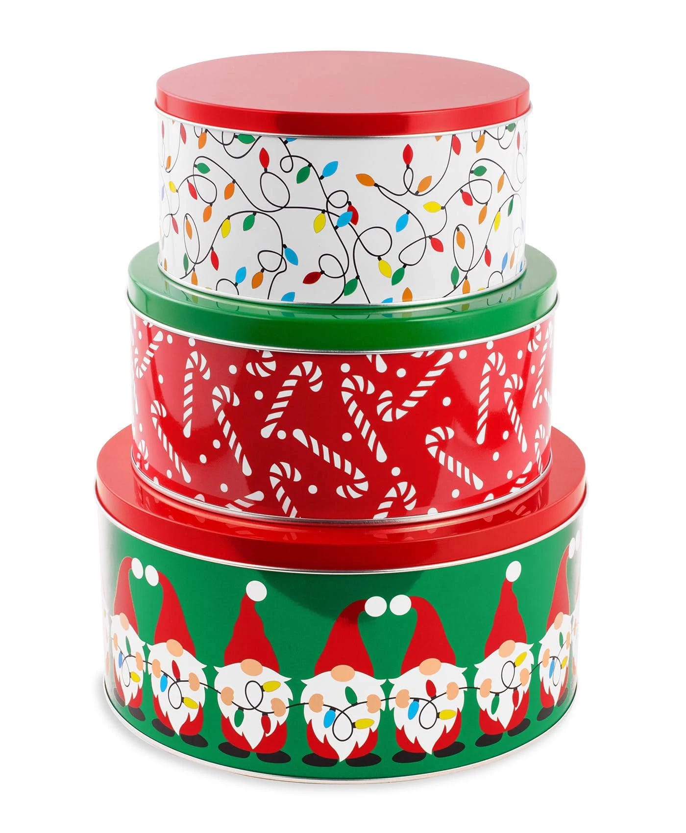 Steel Mill & Co Tin Containers - Festive Cookie Tins for Gift Giving & Holiday Treats | Image