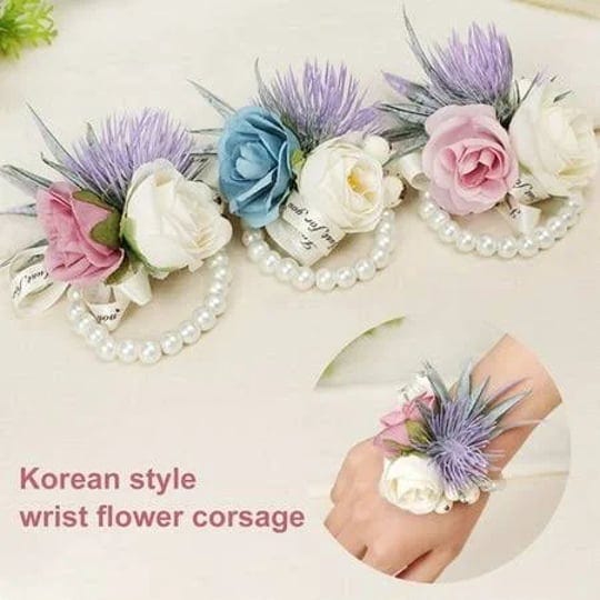 ludlz-wrist-corsage-flower-romantic-bow-decor-exquisite-bride-bridesmaid-wrist-corsage-bracelet-for--1