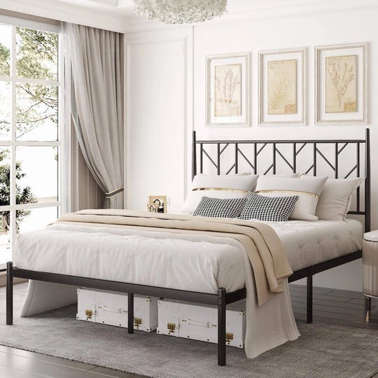 allewie-queen-size-platform-bed-frame-with-vintage-headboard-14-inches-metal-mattress-foundation-for-1