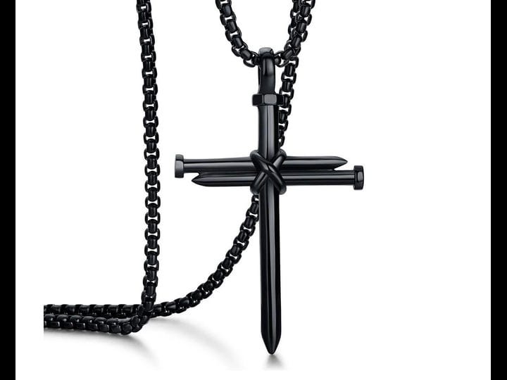 rehoboth-mens-stainless-steel-nail-cross-pendant-necklace-for-boys-womens-mens-with-24-inch-chain-po-1