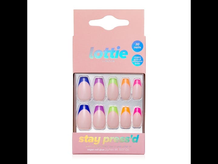 lottie-london-stay-pressd-press-on-nails-set-neon-short-coffin-shape-neon-vibes-30-nails-size-1-1