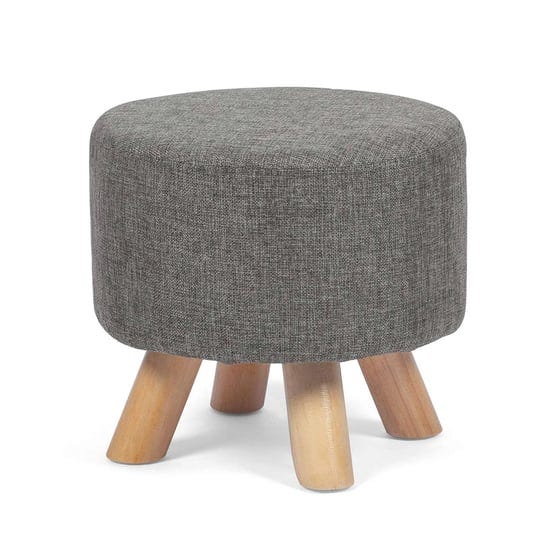 asense-round-ottoman-foot-rest-linen-fabric-padded-seat-pouf-ottoman-with-non-skid-wooden-legs-1