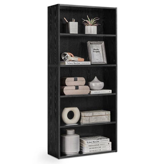 vasagle-bookshelf-5-tier-open-bookcase-with-adjustable-storage-shelves-floor-standing-unit-black-ulb-1