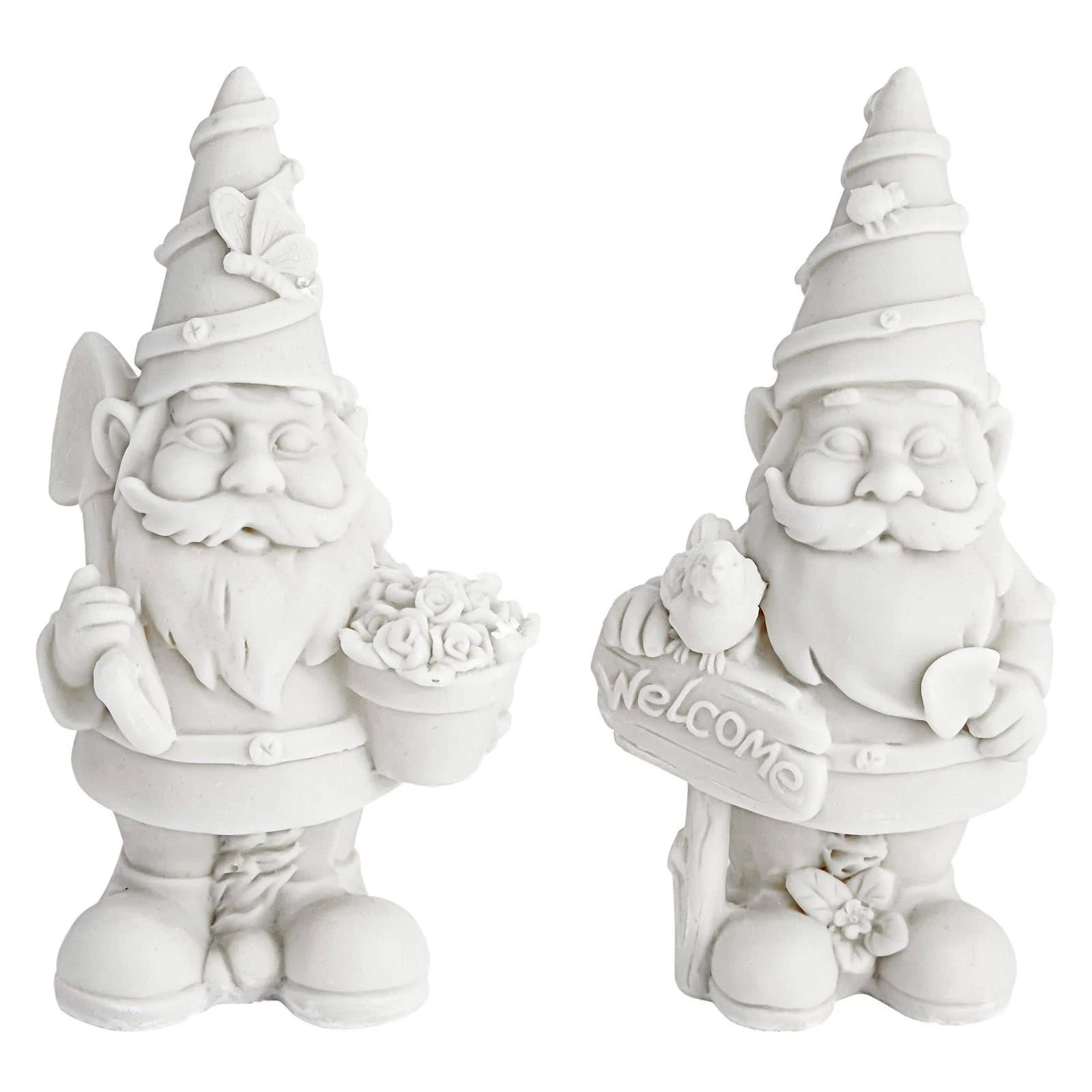 Bright Creations Paint-Your-Own Garden Gnome Ceramic Statues | Image