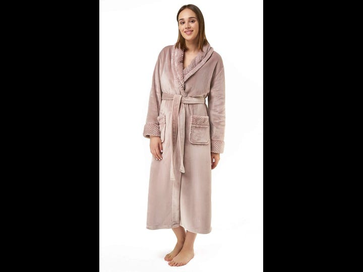 turquaz-linen-womens-plush-soft-warm-fleece-bathrobe-comfy-womens-robe-pink-size-medium-1