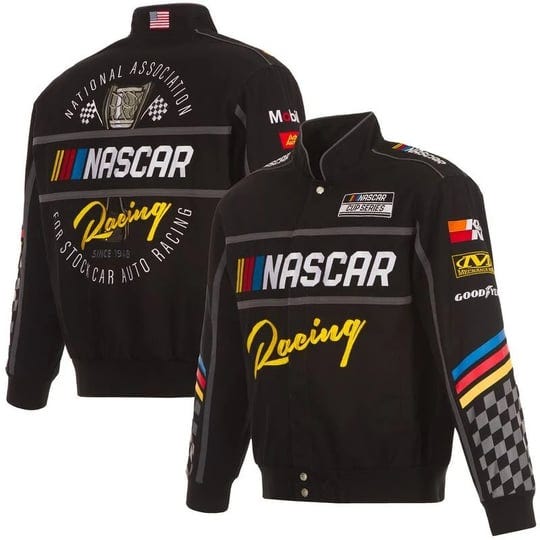 mens-jh-design-black-nascar-twill-driver-uniform-full-snap-jacket-1