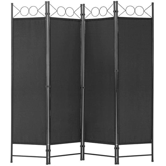 fdw-4-panel-room-divider-6ft-steel-frame-screen-folding-privacy-divider-freestanding-partition-for-h-1