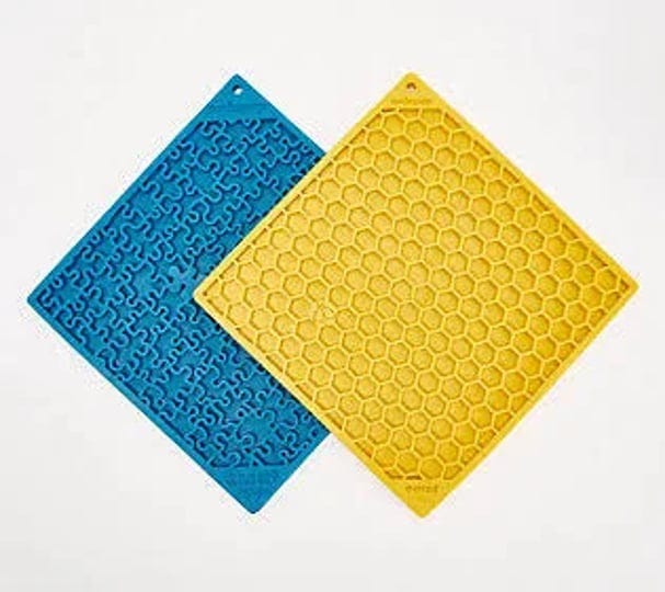 large-blue-jigsaw-large-yellow-honeycomb-emat-lick-mat-bundle-1