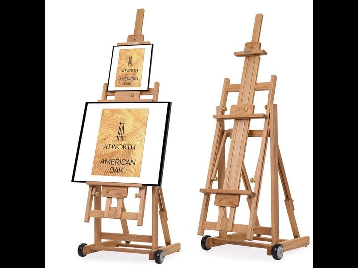 atworth-multi-function-h-frame-artist-easel-deluxe-american-red-oak-wooden-studio-floor-easel-stand--1
