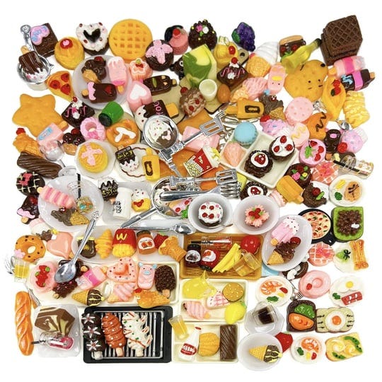 huadelaima-200-piece-dollhouse-miniature-food-pretend-fast-food-toy-set-burger-fries-milk-cake-egg-b-1