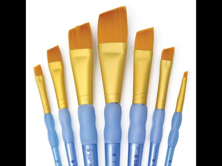 royal-and-langnickel-rcc-304-crafters-choice-angular-taklon-variety-brush-set-gold-pack-of-8