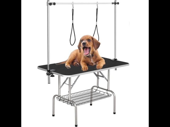 hipet-pet-grooming-table-for-large-dogs-foldable-home-pet-bathing-station-with-adjustable-height-arm-1