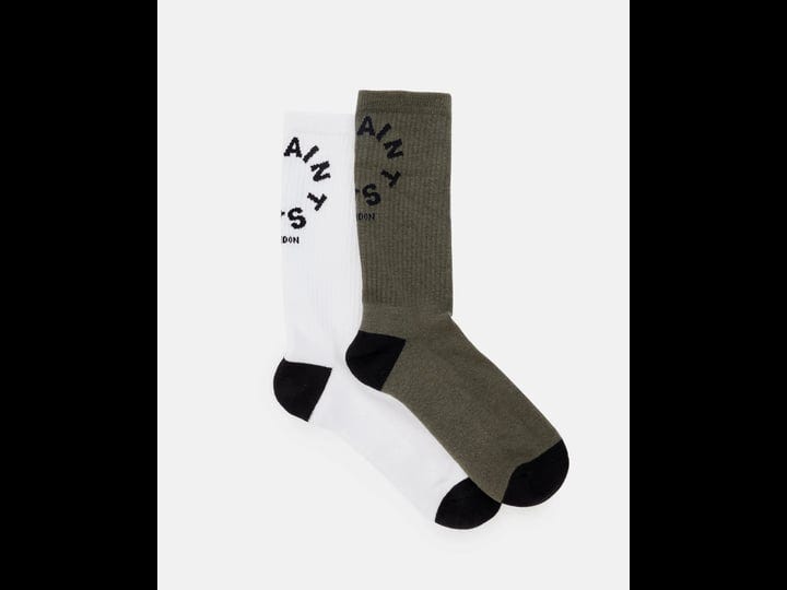 allsaints-mens-tierra-logo-socks-2-pack-white-khaki-black-size-s-m-1