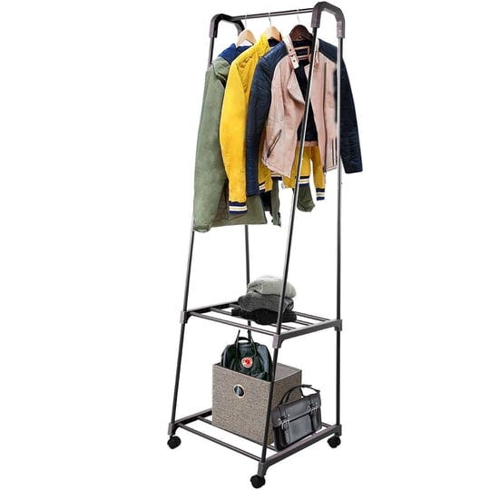 knight-rolling-clothing-rack-black-garment-rack-with-2-tier-storage-shelves-portable-space-saving-ha-1