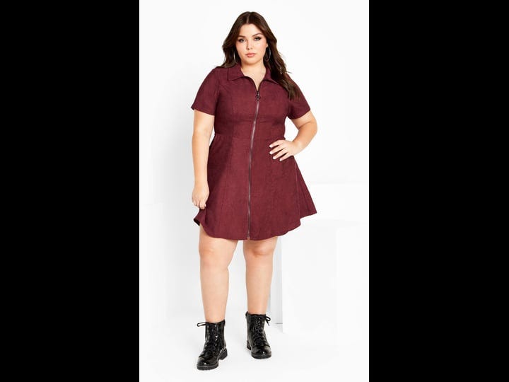 city-chic-plus-size-dress-laylah-in-beet-red-size-20-avenue-1