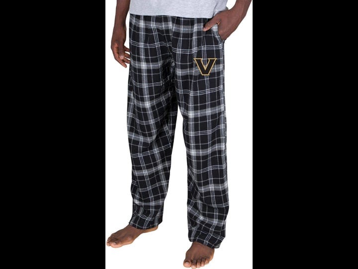 mens-concepts-sport-black-gray-vanderbilt-commodores-ultimate-flannel-pants-size-medium-1