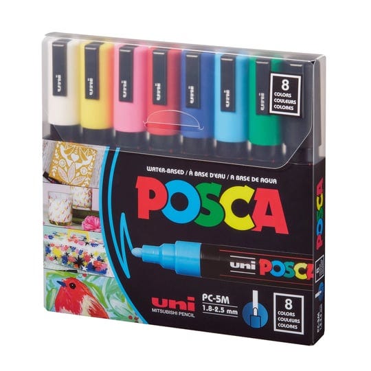 uni-posca-paint-markers-basic-colors-set-of-8-medium-tip-2-5-mm-1