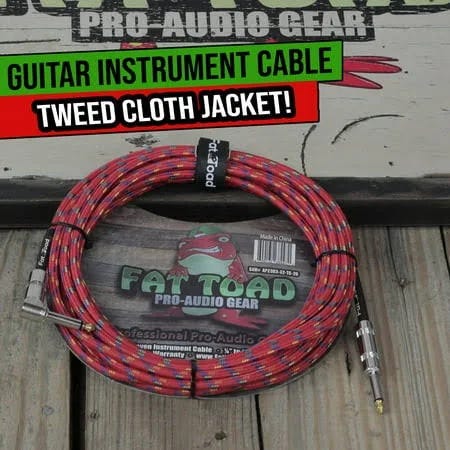 Woven Cloth Guitar Cable with Tangle-Resistant Jacket for Proper Connections and Sound | Image