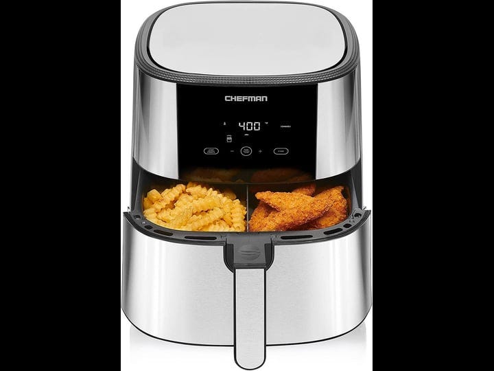 chefman-8-qt-turbofry-stainless-steel-air-fryer-with-basket-divider-1