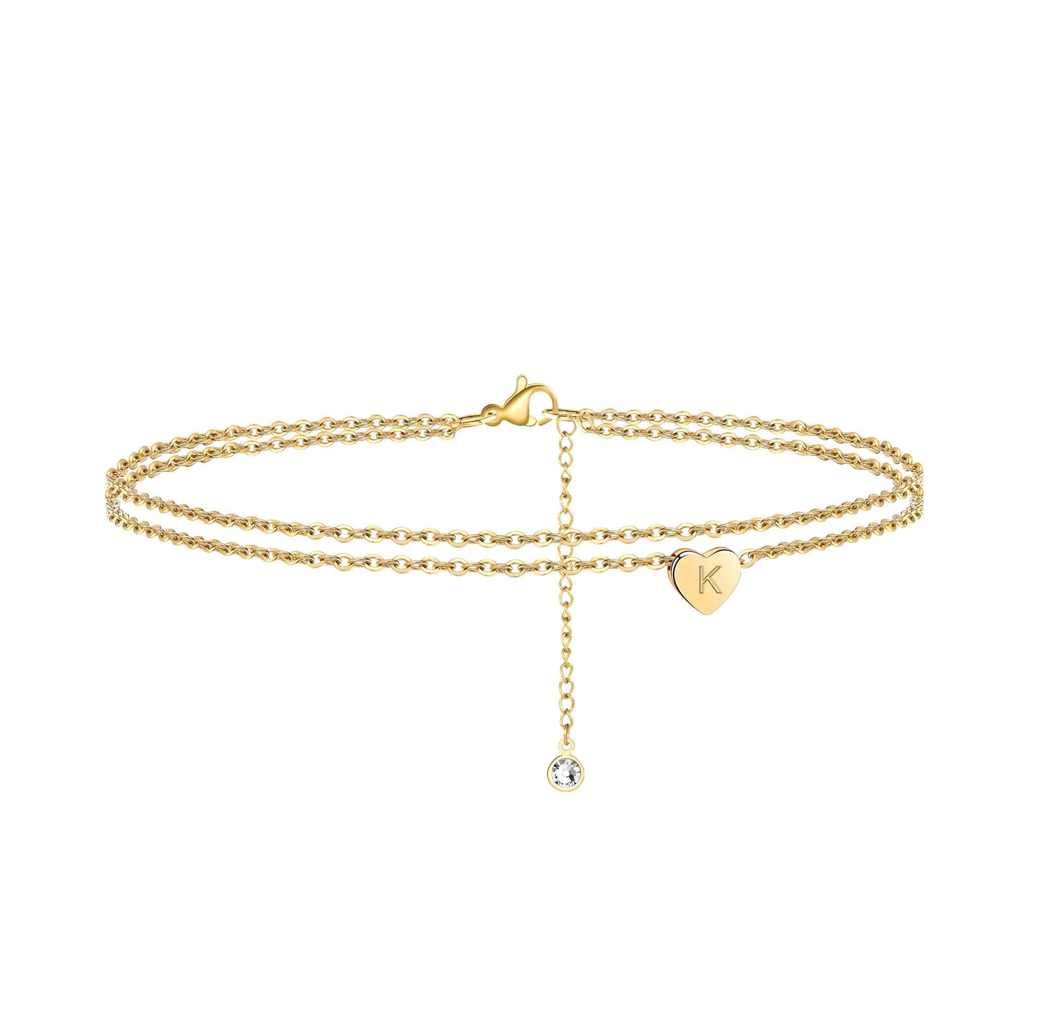 Gold Filled Initial Anklet for Women | Image