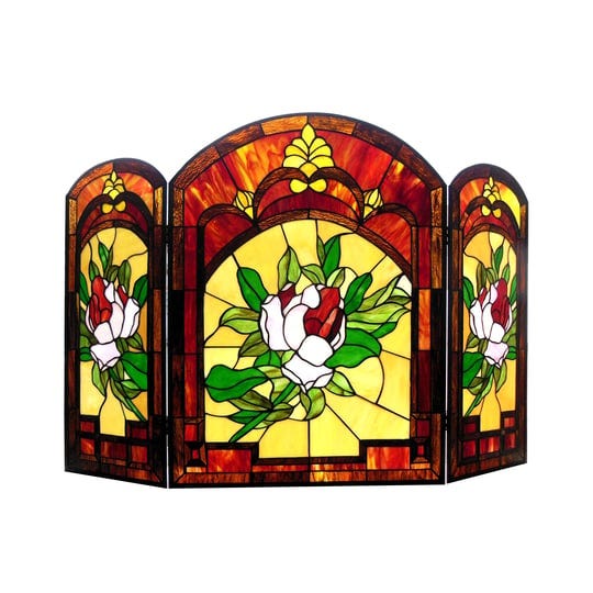 chloe-lighting-iggy-tiffany-glass-floral-design-3pcs-folding-fireplace-screen-42-wide-1