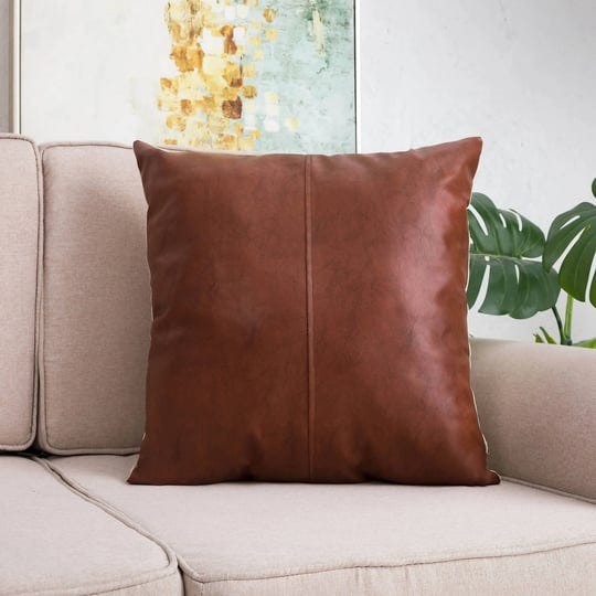 vcny-home-20-inch-x-20-inch-cognac-faux-leather-solid-decorative-pillow-1