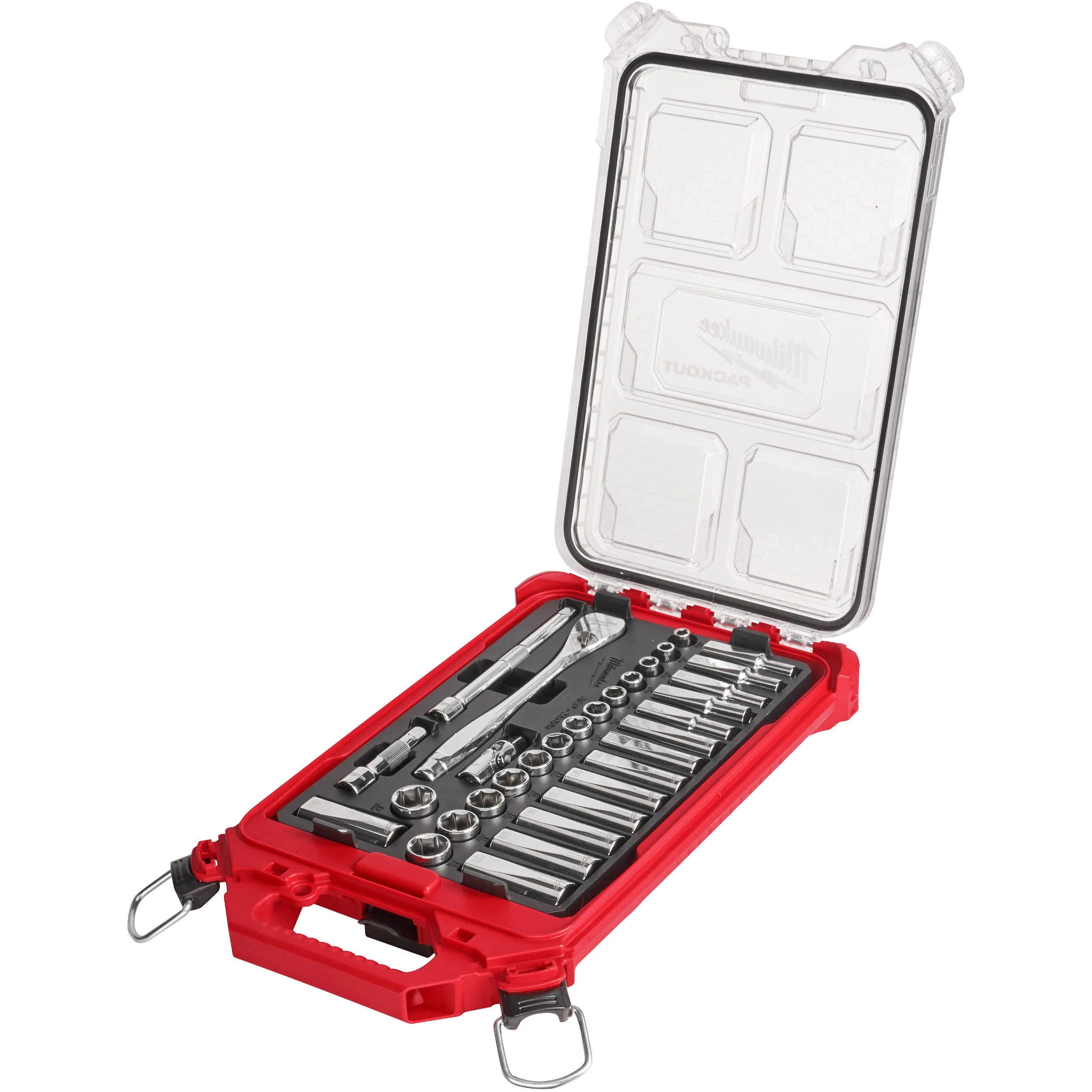 Milwaukee 48-22-9482 32-Piece Metric Ratchet and Socket Set with PACKOUT Organizer | Image