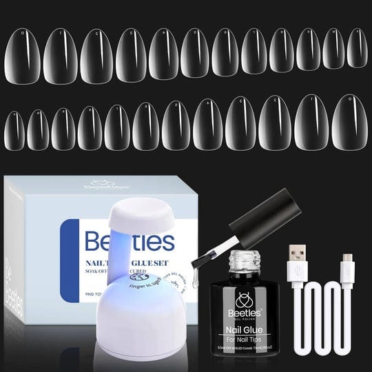 beetles-gel-nail-kit-easy-nail-extension-set500pcs-pre-shaped-clear-extra-short-almond-soft-gel-nail-1