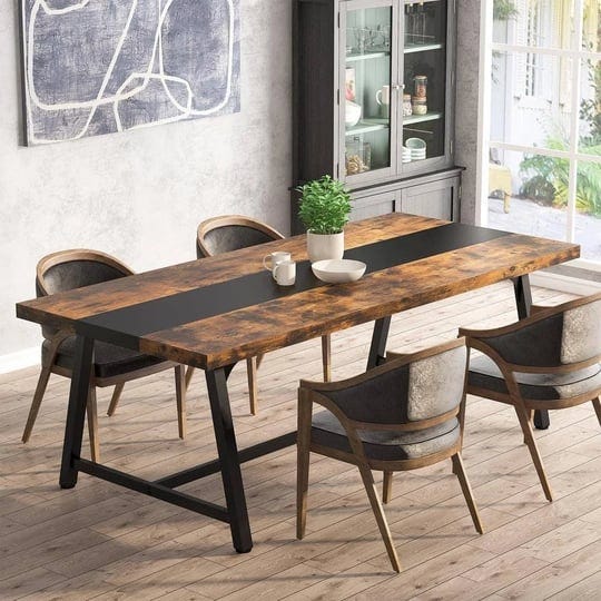 70-9-in-industrial-rustic-brown-wooden-4-legs-dining-table-rectangular-kitchen-table-for-8-people-1