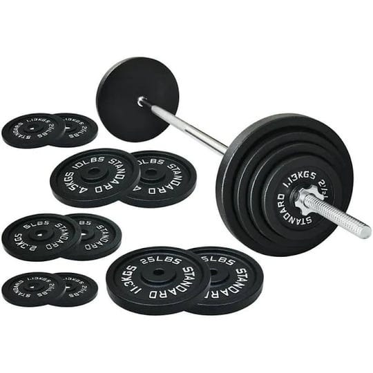 athletic-works-cast-iron-standard-weight-including-5ft-standard-barbell-with-star-locks-100-pound-se-1