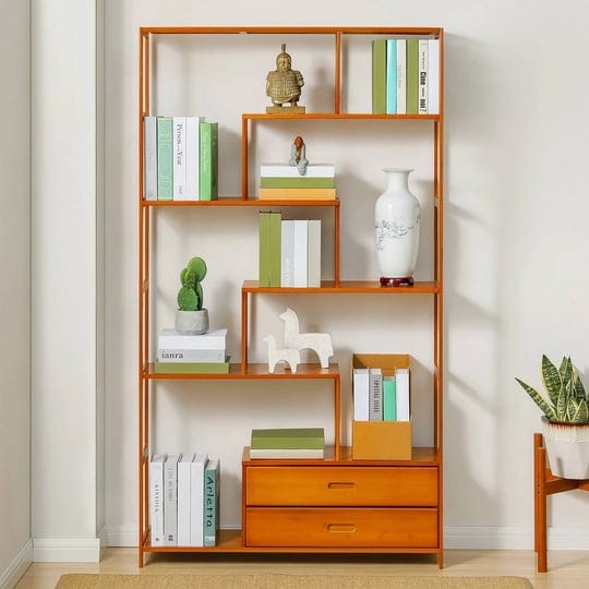 lynzee-vintage-bamboo-staggered-storage-bookcase-shelf-with-2-drawers-ebern-designs-1