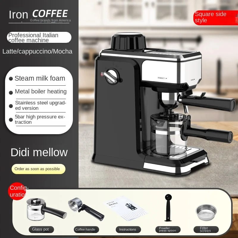 220V home and office use Brew your coffee just the way you like it with our semi-automatic coffee machine