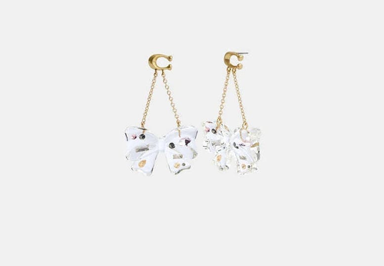 coach-outlet-signature-bow-statement-earrings-yellow-1